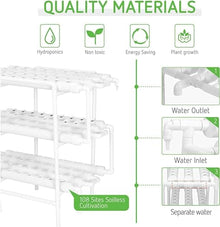Indoor Hydroponics System Indoor Garden 3 Layers 108 Plant Sites PVC Pipe Hydroponics 12 Pipes Hydroponics Growing System,Indoor Gardening System, Gardening Gifts for Women Mom wyqdp240305