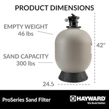 Hayward ProSeries 24 Inch Top-Mount Pool Sand Filter for Inground Pools
