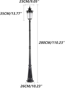 iumLeap Lamp Post Lights Outdoor Outdoor Garden Lamp Post Light,Aluminum Exterior Path Pillar Lamp Single Head Bollard Path Lamp Waterproof Ip65 Street Light Post Light