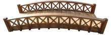 SamsGazebos Swan Wood Garden Bridge with Cross Halved Lattice Railings 8' Brown