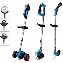 AMYYTL 0/1/2 Batteries & Wheels Cordless Electric Lawn Mower Garden Grass Hedge Trimmer Adjustable ELD Mowing Machine Tool