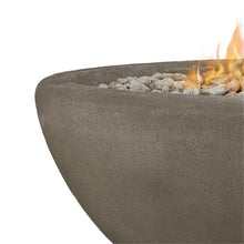 Bowery Hill Large Oval LP Metal Fire Bowl, Glacier Gray Finish, 58 x 32.5 x 17.25 in, Durable MGO Construction, Electronic Ignition, Adjustable Flame, Outdoor Propane Fire Pit for Patio or Backyard