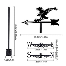 Weathervane in Garden & Outdoor Metal Weather Vane with Creative German Shepherd Go Fishing Bald Eagle Fighter Plane Shaped Weathercock Wind Direction Indicator (Style 5) (Style 4)