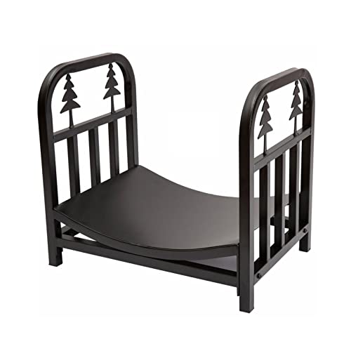 DJVHSRI Firewood Rack Metal Firewood Organizer Firewood Rack Heavy Duty Firewood Rack Indoor Outdoor Log Rack Wood Holder Stacked Black Log Rack,