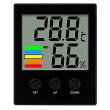 Yuidaaavzz Hygrometer, LCD Digital Temperature Huty Meter Backlight Home Indoor Electronic Hygrometer Thermometer Weather Station (Color : Orange) (Black)
