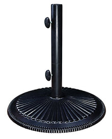 Heavy Duty Cast Iron Umbrella Base 50 Lbs Treasure Garden Black Satin Finish Stable Support for Market Umbrellas