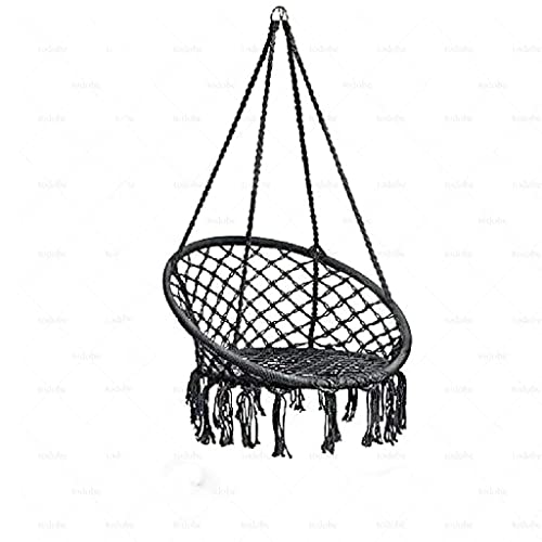MaGiLL Outdoor Hammock Chair Style Hanging Chairs Hammock Indoor Balcony Garden Furniture Home Swing Hanging (Color : Argento, Size : 80 * 80cm) (Argento 80 * 80cm)