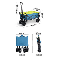Outdoor Camping Car Foldable Adjustable Handle Trolley Trolley with Storage Bag Suitable for Camping Barbecue and Picnic