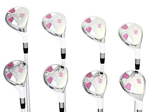 Majek White Pearl Petite Senior Ladies Golf Hybrids Irons Set