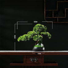 HCZKIUJ Bonsai Entrance Simulation Welcome Pine with Decorations Ornaments Home Living Room Plant