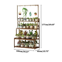 Hanging Plant Stand Indoor Bamboo Tall Plant Shelf For Multiple Plants Flower Stand Coat Rack Stand For Window Plant Ladder Frame Indoor Garden Balcony Home Decor Living Room Flower Display Rac
