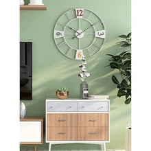 PPXCZZ 23 Inch Outdoor Garden Wall Clock, Large Retro Open Dial, Waterproof Wrought Iron, Silent Quartz, Weatherproof(Type a)