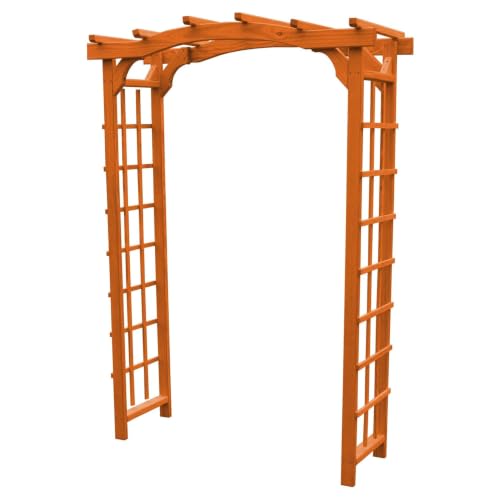 Keystone Amish Co. Newport Pressure Treated Pine Arbor, 4-Foot, Redwood Stain