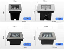 4PCS Outdoor Buried Lights - 110V LED Landscape Lights, Underground Light LED, Square Embedded IP67 Waterproof Garden Landscape Lights, LED outdoor recessed spotlight ( Color : Positive white light ,