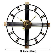 EHVYBDX 20 Inch Large Simplicity Garden Clock Outdoor Garden Wall Clock Open Face Wrought Iron Waterproof Outdoor Clock Indoor Outdoor Decoration Mute Quartz Wall Clock Outside Clock