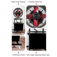 NYTFHMS Commercial Fan with Large Water Tank, Adjustable Speed, Wide Mist Range, Ideal for Outdoor Activities, Sports, and Leisure Areas,Black