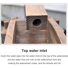 Water Wheel Fountain with Stand, 50 cm Wooden Water Wheel Fountain for Patio Pond Pool,Pool Circulation, Water Wheel Fountain,Freestanding Pond Fountain, for Garden Rockery Fish Pond Decorative,Vint