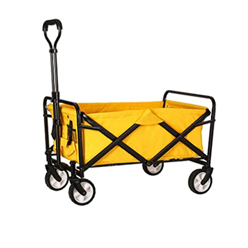 HBJWOV Portable Garden Carts Leisure Camping Wagon Beach Cart Folding Cart with Wheels Outdoor Shopping Carts Camping Fishing Trolley