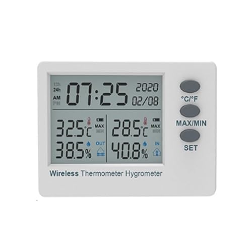 ASWRTYJO ABS Electronic Thermometer Hygrometer Household Color Screens Both Indoors Outdoors