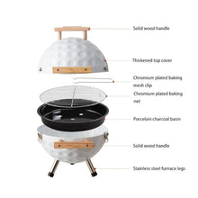 Charcoal Grill, Portable Charcoal Grill, BBQ Grill, Small Tabletop Grill for Outdoor Cooking Camping, Picnics, Backyard, Balcony