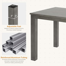 RoyalCraft Aluminum 7-Piece Patio Dining Set with Cushions Grey