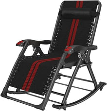 Rocking Chair Balcony Rocking Chair for Seniors Handrail with Massage Roller Folding Adult Nap Chair with Metal Buckle Multi-Purpose Leisure Rocking Chair for Patio Deck
