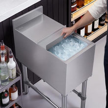 VEVOR Commercial Ice Bin, 39.6 Qt Max Capacity, 12 x 24 x 33 Inch Stainless Steel Ice Chest with Sliding Lid, 24H Long-Lasting Insulation, Cooler Cart Cocktail Unit for Bar Restaurant Pub, NSF