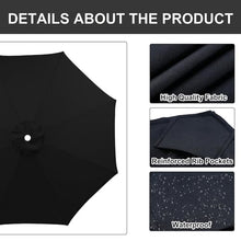 FKTHYO Parasols Garden Umbrella Cover 300cm/2.7M/2.300cm/2M Durable Replacement Canopy for Cantilever Parasol with 6 or 8 Arms Parasols,Khaki-200cmX100cm
