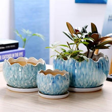 FAFACAI Flower pots Succulent Pots White Ceramic Flower Pot Flowerpot Herb Plant Flower Pot Succulent Planter Plant Flower Pot for Indoor Outdoor Plants -D||L (Color : B, Size : L) (D Large)