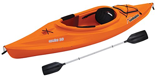 Sun Dolphin Aruba 10-Foot Sit-In Kayak with Paddle Tangerine