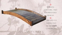 SamsGazebos Zen Japanese Style Wood Garden Bridge 6' Brown