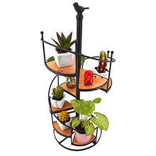 RWGOVLU Plant Stand Iron Multi-Layer Ladder Rotating Flower Pots Bonsai Frame Plant Balcony Living Room Indoor And Outdoor