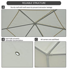 YMGSCC Party Tent Gazebo Hexagon Patio Outdoor Party Activities Waterproof with Mesh Walls Beige