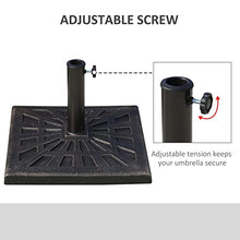 Heavy Duty Patio Garden Umbrella Stand Holder Garden Parasol Square Base Stand