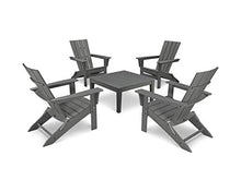 POLYWOOD® Quattro Folding Chair 5-Piece Conversation Set in Slate Grey