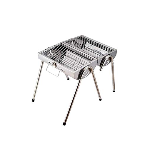 Folded Portable Charcoal BBQ Grill Outdoor Barbecue Charcoal Stainless Steel Kebab Grill Folding Grill Portable Grill for Camping