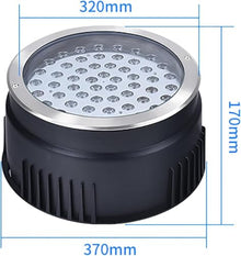 bleslin Outdoor Landscape Lights - LED Underground Light, AC 220V Round Recessed Spotlight, IP65 Waterproof Tempered Glass Floor Light,Garden Courtyard Decorative Lighting Ground Lights(RGB,36W)