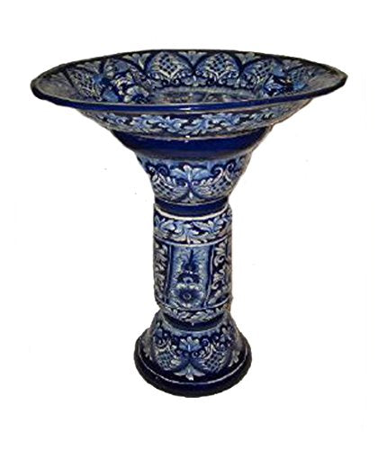 Talavera Deluxe Barcelona Bird Bath, 18" x 28"