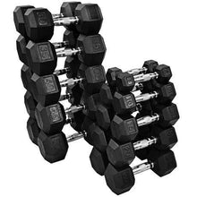 Gronk Fitness Rubber Hex Dumbbell Set - Pairs - 5-50lbs