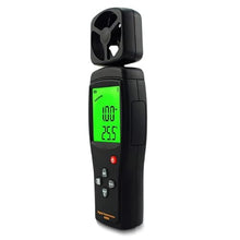 FRAHS Anemometer Handheld, Digital LCD Backlight Wind Speed Meter Gauge, Air Flow Velocity Measurement Thermometer for Measuring Wind Speed