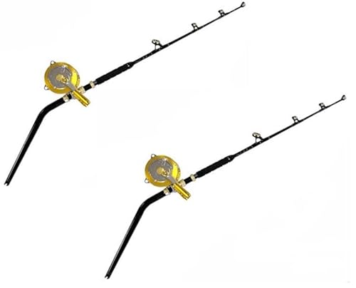 EAT MY TACKLE 130W 2-Speed Reel on Bent Butt Tournament Rod 2-Pack