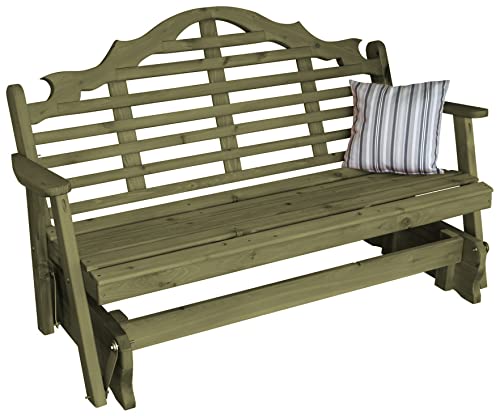 Furniture Barn USA Cedar 5' Marlboro Glider Linden Leaf Stain