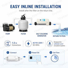 VAXYOR Automatic Self Cleaning Salt Chlorinator Water, Salt Chlorine Generator with Timer, Salinity Detection, Pool Electrolytic Salt Chlorine Generator System for Swimming Pool, Spa Pool