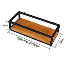Flower Pot Rack Storage Ceiling Shelf Hanging Planters For Indoor Plants - Hanging Flower Pot For Wall And Ceiling Mounting - Plant Holder For Bar Garden Balcony, Wood An,120X25X15Cm
