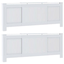 Engineered Wood Radiator Cover 2 Pack White 80.71 x 8.07 x 32.09 in