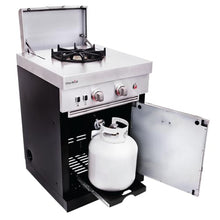 Charbroil Medallion Series Modular Outdoor Kitchen Dual Fuel Convective 2-Burner Gas Stove Top, Stainless Steel - 463246218