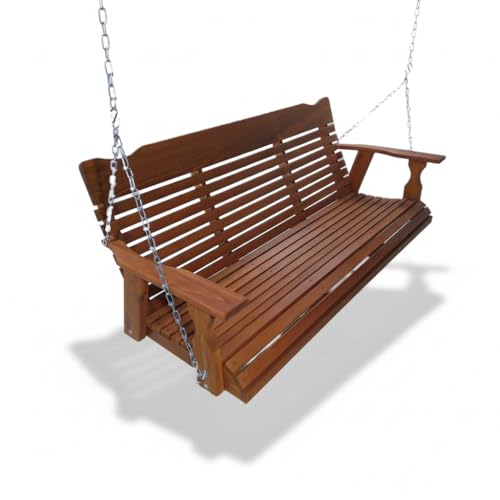Rustic Finished 5 Foot Cedar Porch Swing, Amish Crafted