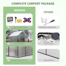 ANTSKU 8x12 FT Heavy Duty Polycarbonate Greenhouse Green