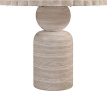 Meridian Furniture 77032Travertine-DT36 Petalia Collection Art Deco Indoor/Outdoor Concrete Dining Table with Travertine Finish, Water-Transfer Finish, 36" W x 36" D x 30" H, Travertine