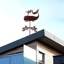 Whale Weathervane Shark Weather Vane Dolphin Ornaments with Arrow Wind Vane Measuring Tool Wind Direction Indicator for Roof Backyard (B) (A)